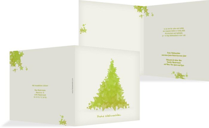 Weihnachtsgrußkarte Designerbaum