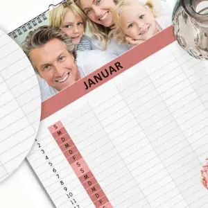 Familienplaner gestalten 2025 in der Januaransicht, als personalisierter Kalender