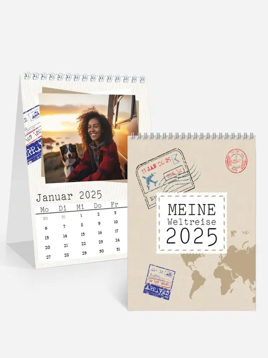 Monats-Tischkalender Reisefieber