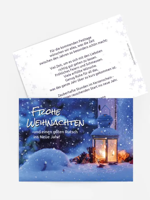 Weihnachtsgrußkarte Laterne