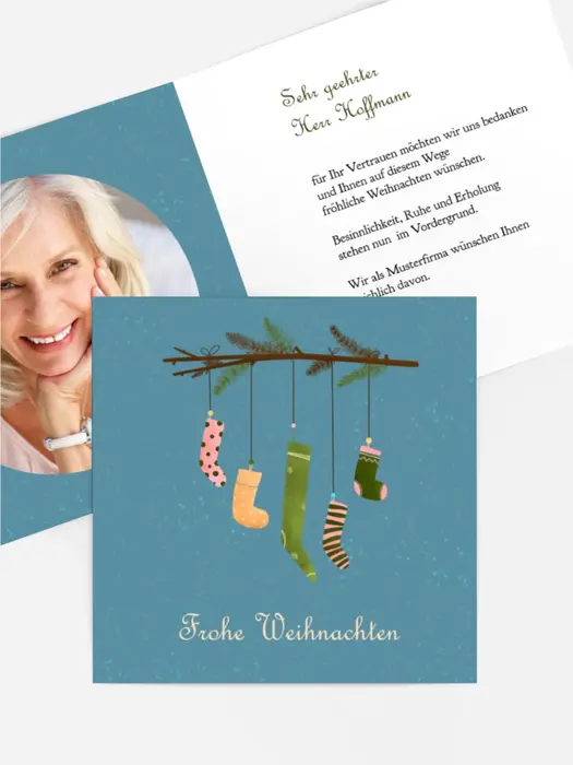 Weihnachtskarte Morgen, Kinder, wirds was geben Weihnachtskarte Morgen, Kinder, wirds was geben